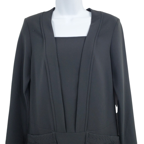 COLORBLOCK WOMENS SIZE MEDIUM LONG SLEEVE BLACK DRESS - Picture 2 of 7